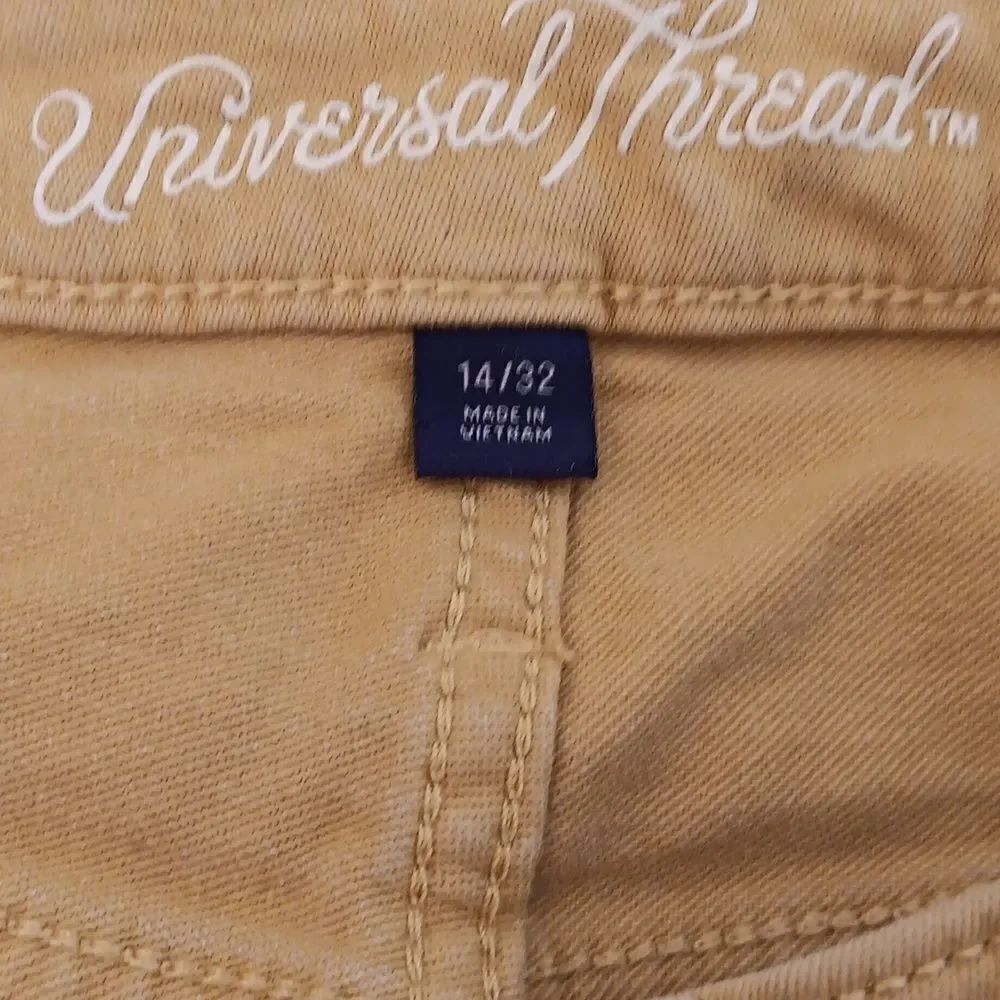 Universal Thread Hi Rise Midi Mustard Shorts - Picture 5 of 8